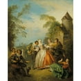 thumbnail image 3 of Jean-Baptiste Pater 15x18 Black Modern Framed Museum Art Print Titled - Le Colin-Maillard (Blind Man's Buff) (C.1730-1733), 3 of 5