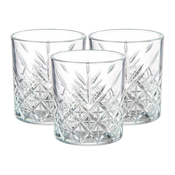 Juego de 12 Vasos VITTORI estilo Timeless Para Whisky De Vidrio labrado 350 ml 11 3/4 Oz