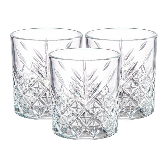 Juego de 12 Vasos VITTORI estilo Timeless Para Whisky De Vidrio labrado 350 ml 11 3/4 Oz
