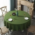 thumbnail image 6 of Circle Tablecloth,nordic Thicken Solid Color Cotton Linen Tablecloth,mute Wear Resistant Round Table Cover For Living Room,bedroom,picnic,party-Green-120cm, 6 of 8