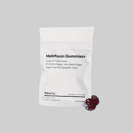 BIGVITA Melatonin Gummies+ | Natural Sleep Support with L-Theanine Chamomile & Botanicals Rest & Recharge