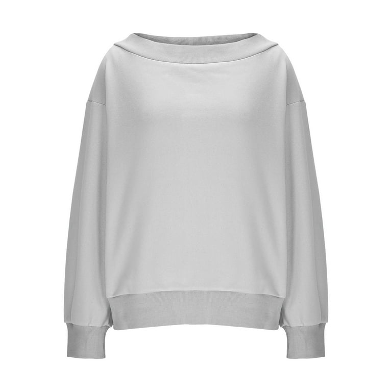 【DIANTÉ】 LOGO OFF-SHOULDER SWEAT TOPS Luxe Terry Off Shoulder Pullover - Fabletics