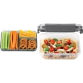 thumbnail image 3 of Progressive Snaplock 4-Cup Bento-To-Go Container in Grey, 3 of 3