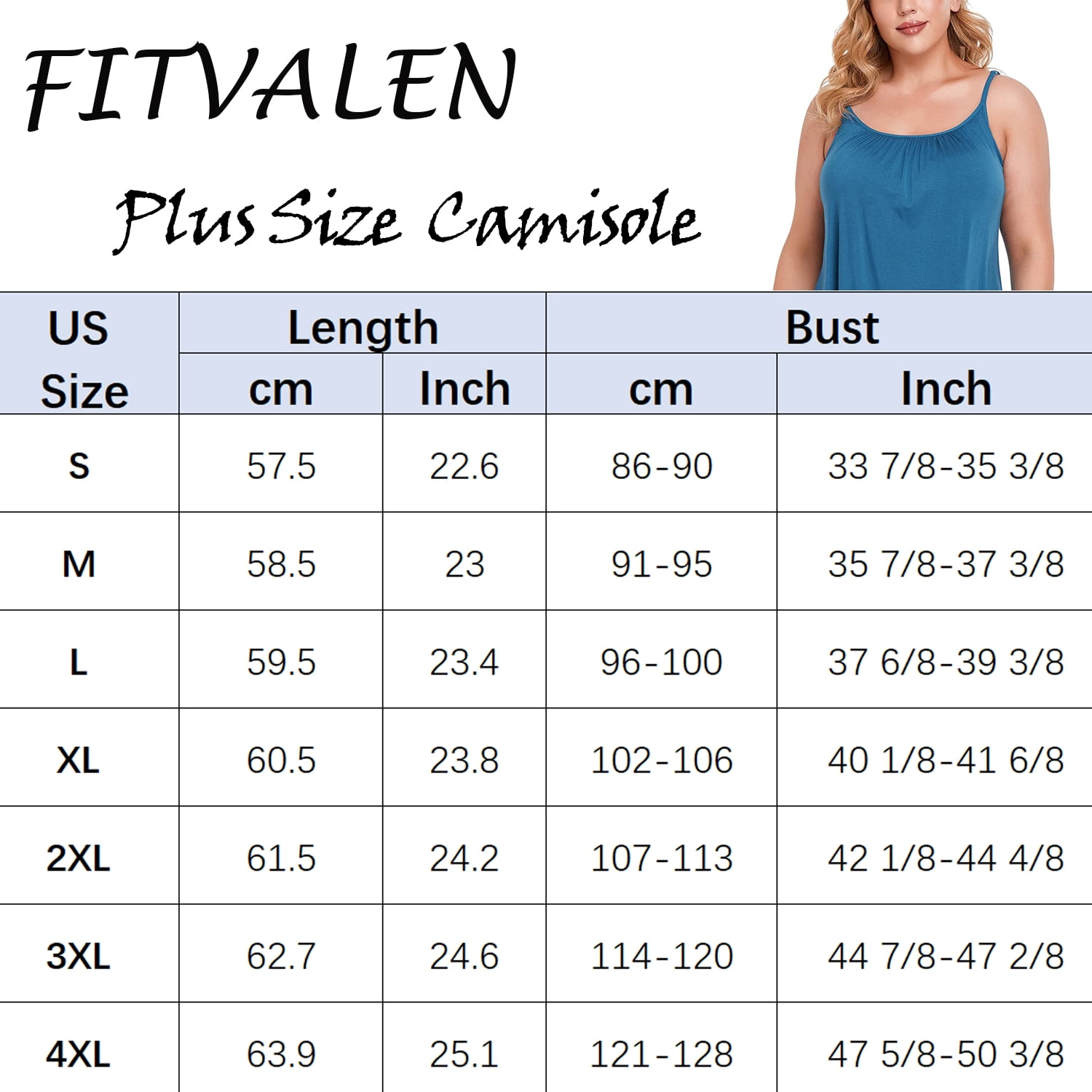 FITVALEN Women's Camisole with Built in Bra Plus Size Casual Loose Tank  Tops Sleeveless Shirts Adjustable Straps (S-4XL） 