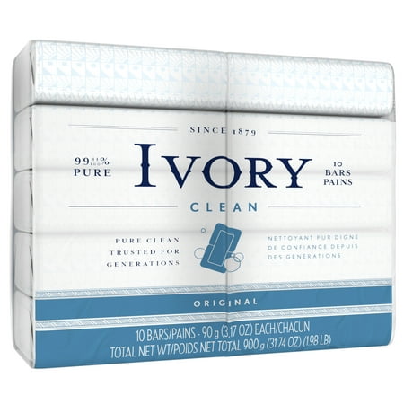 Ivory Bar Soap Original Scent 3.17oz, 10 count