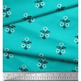 thumbnail image 2 of Soimoi Polyester Crepe Fabric Leaves & Floral Block Print Sewing Fabric Yard 52 Inch Wide, 2 of 3