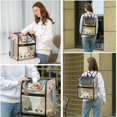 thumbnail image 4 of Pet Carrier Bag Backpack Cage Cat Carrier Wire Structure Transparent Spacious Large Carry Bag (Pink), 4 of 5
