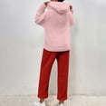 thumbnail image 4 of Kmdttou Summer 50% off Clearance! Home Wear Hooded Home Couple Wear Solid Color Plush Insulation Set For Casual Wear For Women on Clearance!, 4 of 7