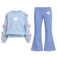 thumbnail image 2 of Cethrio Girls Casual Outfit Sets, Spring Fall 2 Piece Princess Long Sleeve Girls' Clothing Sets Blue Size 14-15 T, 2 of 7