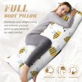 thumbnail image 4 of Disketp Bee Print Body Pillow Cover - Super Soft 20x54 Body Pillow Case,Long Side Hidden Zipper (without pillow core), 4 of 6
