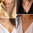 thumbnail image 5 of Bestyle Celtic Knot Necklace with Synthetic Sapphire September Birthstone Crystal Gold Plated Necklace Statement Christmas Birthday Gift, 5 of 9