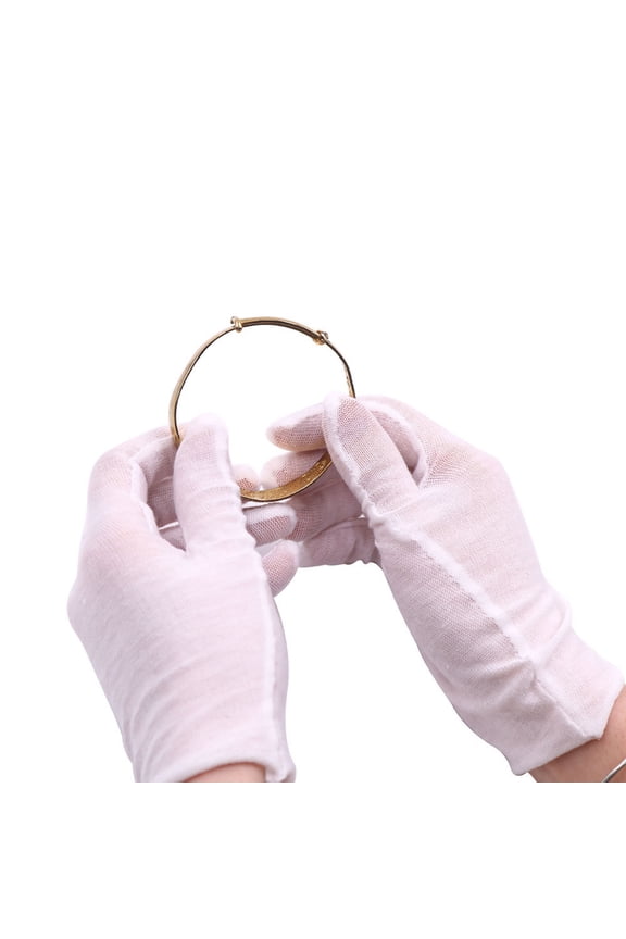 Numismatic White Silver Assay Gloves Soft Hand for Delicate Handling and Secure Preservation