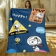thumbnail image 3 of Manta con estampado de dibujos animados lindo Snoopy de MINISO. Franela cálida y cómoda, dormitorio, sofá, cama, silla, regalo, picnics, viajes, campamento, mantas., 3 of 5