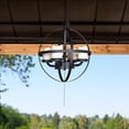 thumbnail image 1 of Sunjoy Sphere Outdoor Battery Powered Four-Light LED Chandelier, 1 of 8