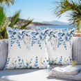 thumbnail image 3 of Blue Eucalyptus Leaves Throw Pillow Covers 16x16 Inch Set of 2, Farmhouse Botanical Watercolor Waterproof Outdoor Pillow Covers, Decorative Cushion Pillowcases for Couch, Sofa, Bed, Garden, Patio, 3 of 9