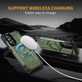 thumbnail image 5 of ELEHOLD for Samsung Galaxy A52 5G Case, Compatible with Mag safe Accessories, Strong Magnetic Military-Grade Drop Protection Invisible Kickstand Shockproof Protective Phone Case,Armygreen, 5 of 7