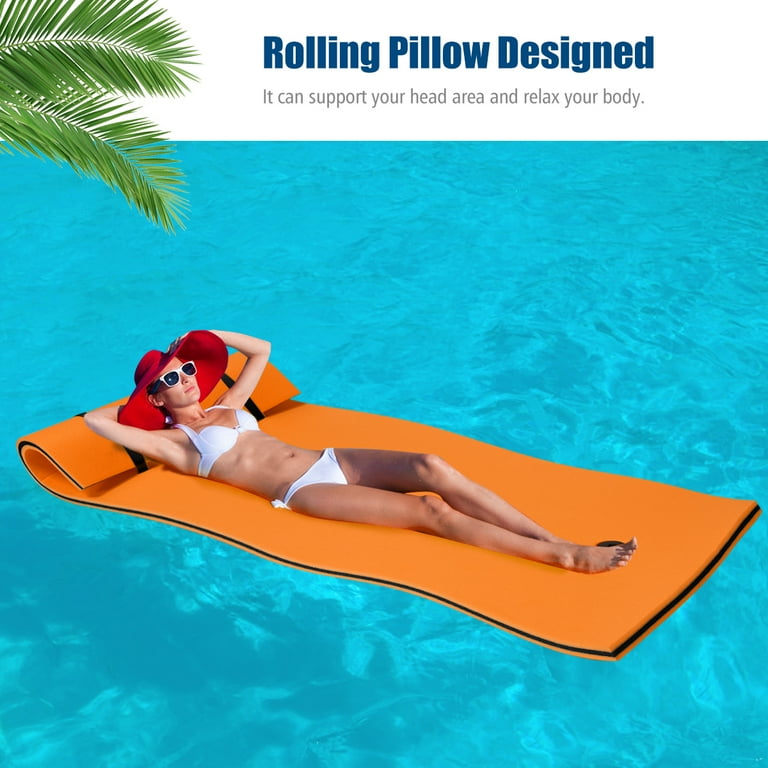 3-Layer Relaxing Tear-Proof Water Mat, Orange