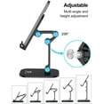 thumbnail image 6 of OCYCLONE Phone Stand for Desk, Adjustable Height & Angle, Foldable & Portable Tablet Holder, Compatible with 4-11" iPhone, iPad, Samsung - Ergonomic for Watching, Gaming, Reading (Black), 6 of 9