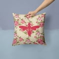 thumbnail image 2 of Carolines Treasures Wasp Shabby Chic Yellow Roses Fabric Decorative Pillow 14Hx14W multicolor, 2 of 4