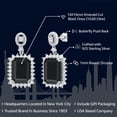thumbnail image 2 of Gem Stone King 10.60 Cttw Black Onyx Dangle Earrings for Women | 925 Sterling Silver | Gemstone December Birthstone | Emerald Cut 14X10MM, 2 of 5
