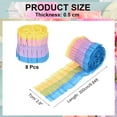 thumbnail image 2 of Uxcell 8Pcs Crepe Paper Streamers, 9.84ft Decoration Paper Blue, Yellow, Light Purple, 2 of 6