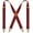 Burgundy, variant on Men's Braces with 4 Hook Clips, Hook Braces for Men Trousers Heavy Duty, Men Braces for Trousers X Shape Adjustable Elastic