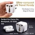 thumbnail image 4 of Adaptador de viaje Unidapt UK a US, paquete de 2, enchufe universal, 4 of 6