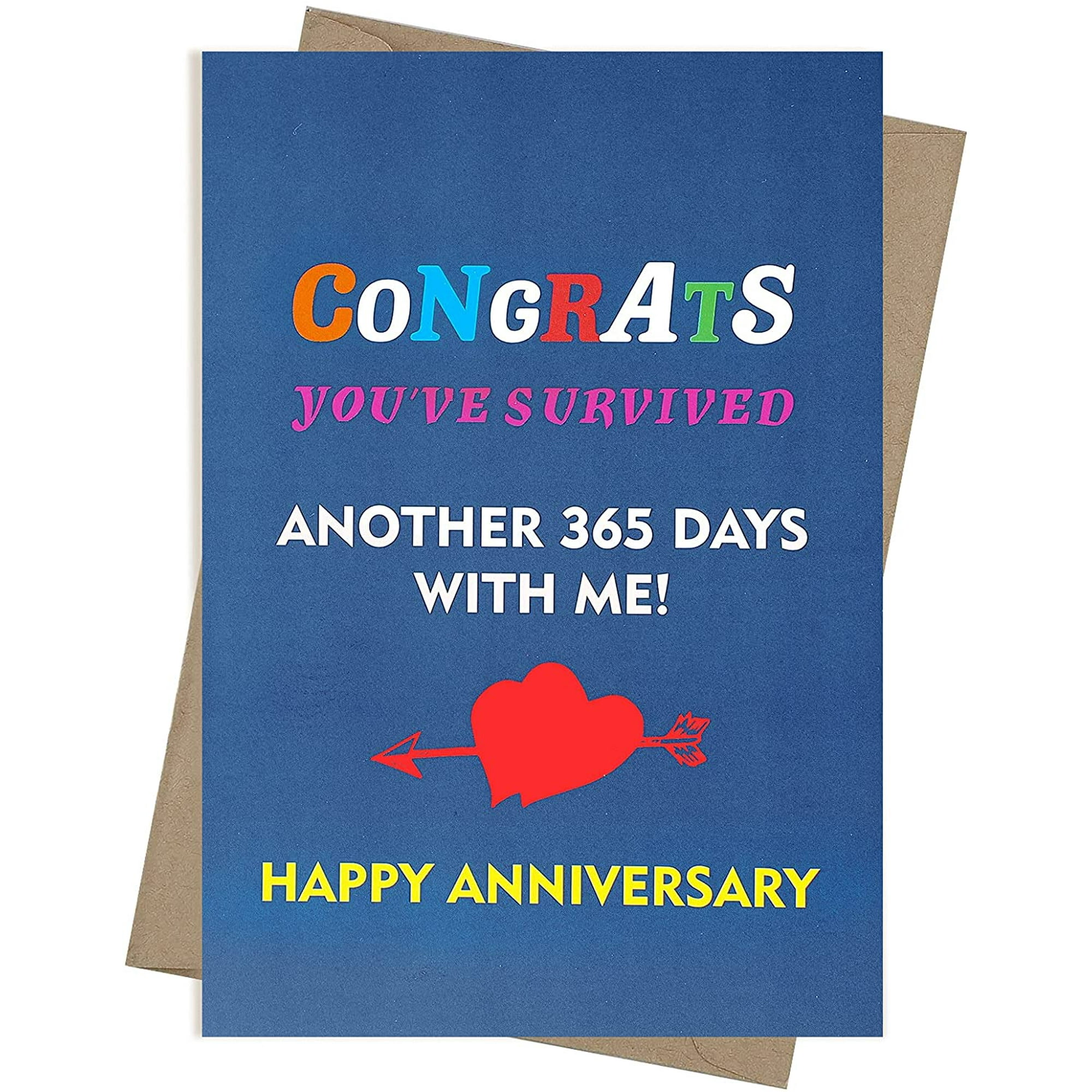 Compuye Funny Anniversary Cards for Him or Her Anniversary Greeting Card  Romantic Joke Card with Envelopes Anniversary Present for Husband Wife  Boyfriend Girlfriend | Walmart Canada