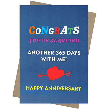 Compuye Funny Anniversary Cards for Him or Her Anniversary Greeting Card  Romantic Joke Card with Envelopes Anniversary Present for Husband Wife  Boyfriend Girlfriend | Walmart Canada