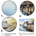 thumbnail image 3 of Designart "Reflective Moments at the Harbor Port I" Nautical & Beach Floater Framed Wall Decor, 3 of 7