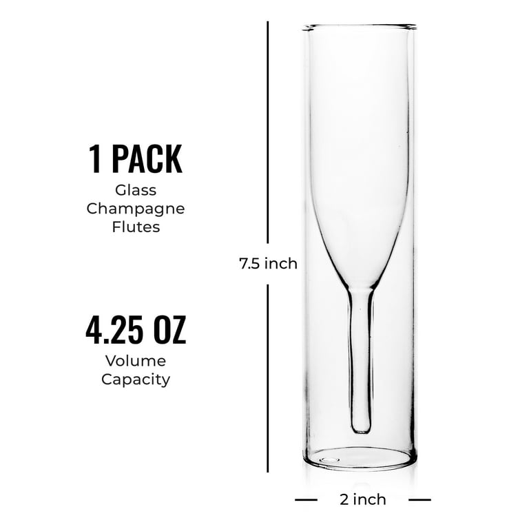 Stemless Champagne Flute Glasses: 2-Pack