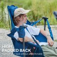 thumbnail image 5 of Hammock Camping Folding Chair for Outdoor with Adjustable Back and Padded Seat, Blue, 5 of 10