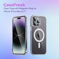thumbnail image 2 of CASEFREAK Clear Silicone Case for iPhone 15 Pro Max (6.7") with Magnetic Ring MagSafe Compatible, 2 of 6