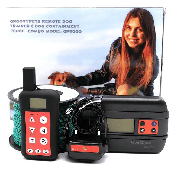 EasyPet KK9000 Remote Trainer/Fence Combo with Vibration, Tone & Shock Modes for Large Dogs, Black