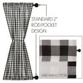 thumbnail image 4 of VHC Brands Annie Buffalo Check Curtain, Door Panel 72x40, Black, 4 of 5