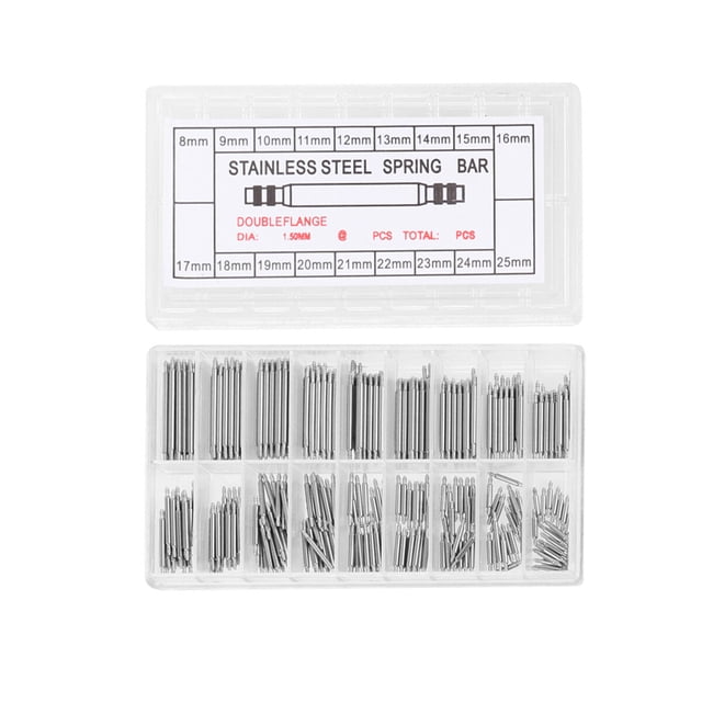 EeaseCA 360Pcs Durable Watch Repair Kit Watch Kit Bag Watch Strap Band Spring Bar Link Pin Remover Tool Repair Tools for Home Watchmaker (8MM-25MM Silver)