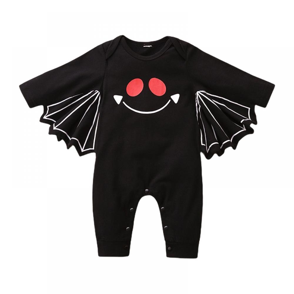 Halloween Funny Smiling Bat Baby Costume For Baby Boy, Blame, Layered