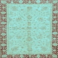 thumbnail image 1 of Ahgly Company Indoor Square Abstract Light Blue Modern Area Rugs, 7' Square, 1 of 4
