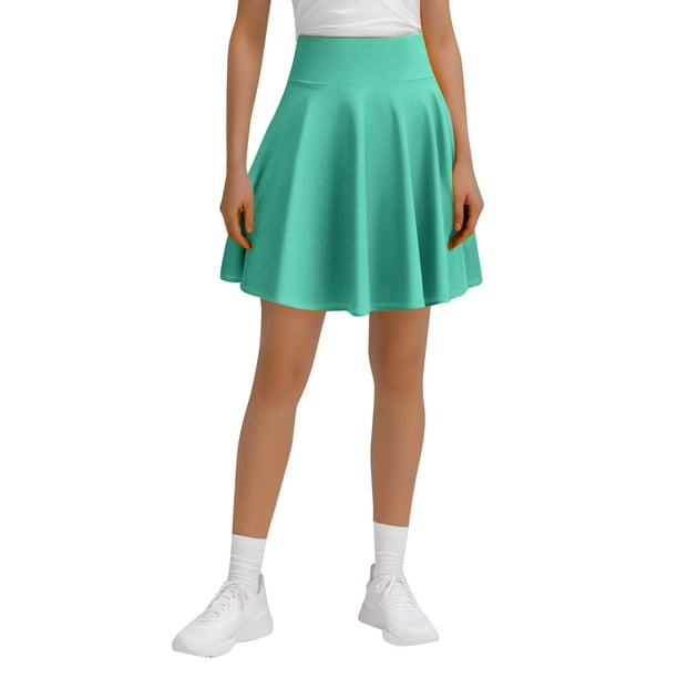 Falda midi plisada de corte A para mujer: falda media de 45 cm de poliéster y spandex, no transparente, versátil para todas las ocasiones, tallas S-XXXXL