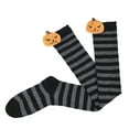 thumbnail image 3 of roadlitg Thigh High Socks for Women Stretchy Over the Knee Long Socks Thin Stripes Printed Cute Party Socks, 3 of 4
