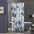 thumbnail image 2 of Small Stall 36"x72" Blue and White Floral Shower Curtain Set with Hooks,Watercolor Gentle Colors Flowers Bathroom Curtain,Modern Minimalist Waterproof Bath Curtain for Bathroom Decor, 2 of 6