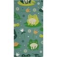 thumbnail image 6 of Coolnut Cute Frogs Hand Towels Set of 2 Ultra Soft Face Towel Hand Cloth Absorbent Fingertip Bath Towels for Bathroom Hotel, Gym and Spa 28" X 14", 6 of 6