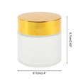 thumbnail image 4 of Unique Bargains 1 Pc Elegant Frosted Cream Glass Bottle for Bathroom 3.88oz Gold Tone, 4 of 6