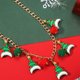 thumbnail image 5 of Adornos navideños, adornos para el árbol de Navidad, collar navideño con diseño de Papá Noel, árbol de Navidad, joyería navideña para mujer, regalo de Navidad de moda, collares navideños., 5 of 6