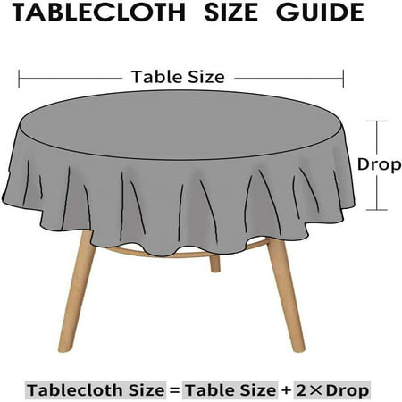 Lmell Book Round Table Cover, 50 Inch Round Table Cover