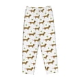 thumbnail image 4 of Goofa Dachshund Going To Play Tennis Printed Soft Pajama Pants for Women, Wide Leg Comfy Casual Lounge Yoga Pants-Large, 4 of 9