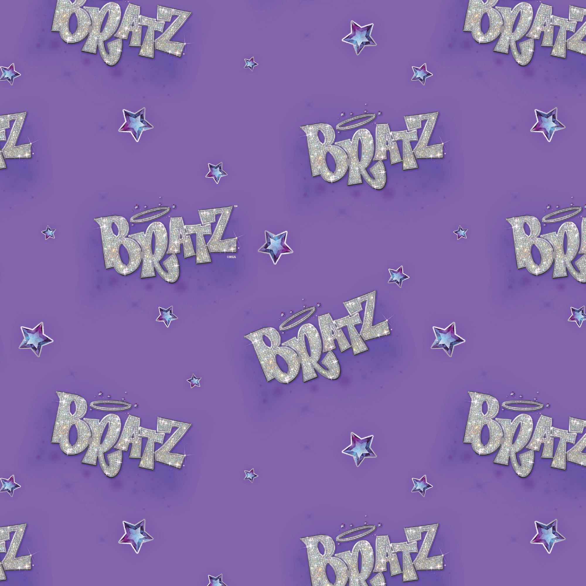 Bratz Full Bed in a Bag, Comforter Sheets and Backpack, Purple