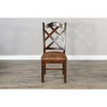 thumbnail image 3 of Sunny Designs Santa Fe 19" Double Crossback Wood Chair in Dark Chocolate, 3 of 6