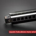 thumbnail image 3 of 10 Hole Key Blues Harmonica French Harp Mouth Organ Phosphor Bronze Reeds Toy, 3 of 9