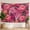 D, variant on XaaKee Tapestry Wall Hanging Pink Snow Leopard Maximalist Floral Botanical Artwork Dahlias Fuchsia Tones High-Quality Polyester Wall Tapestry 60x40Inch